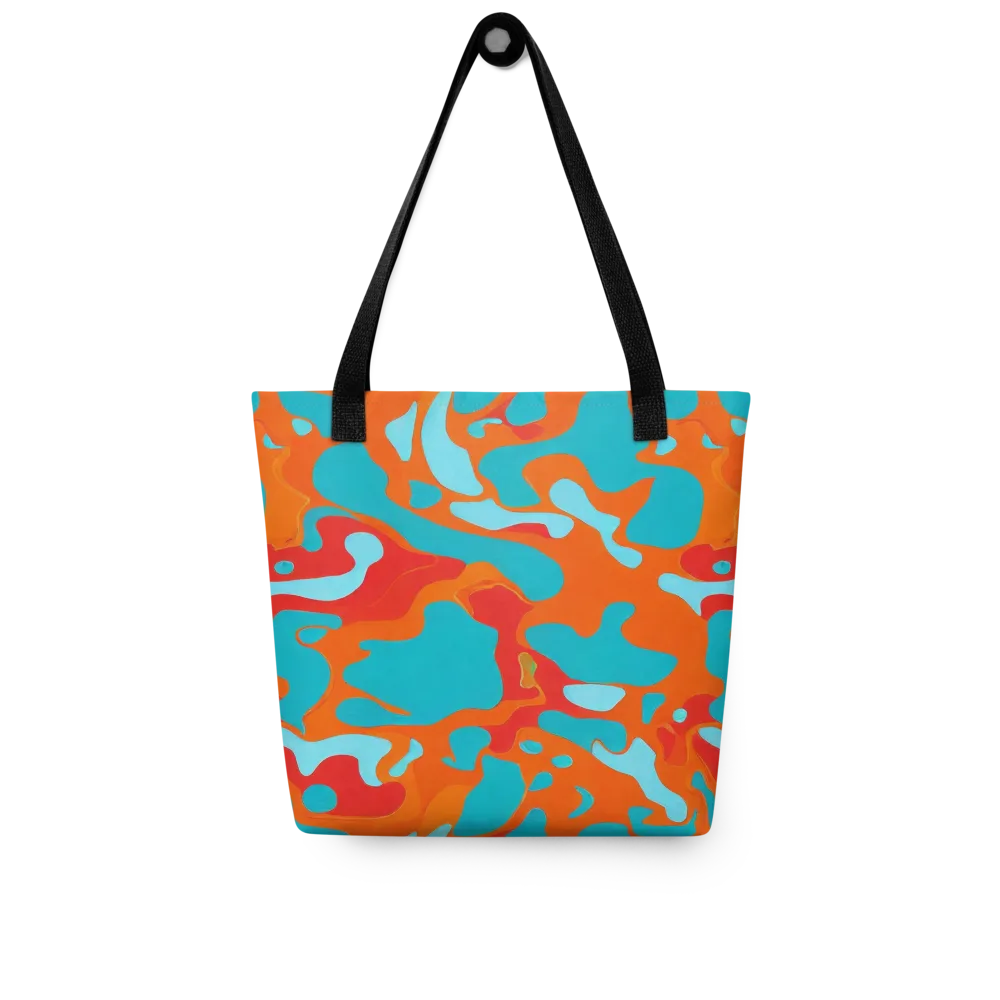 Turquoise Flame on Tote Bag — Front