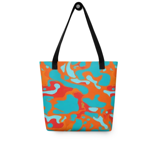 Turquoise Flame on a Tote Bag