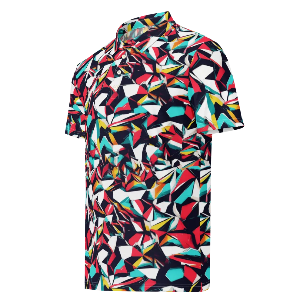 Vivid Rupture on Men's Slim Fit Polo Shirt — Left Front