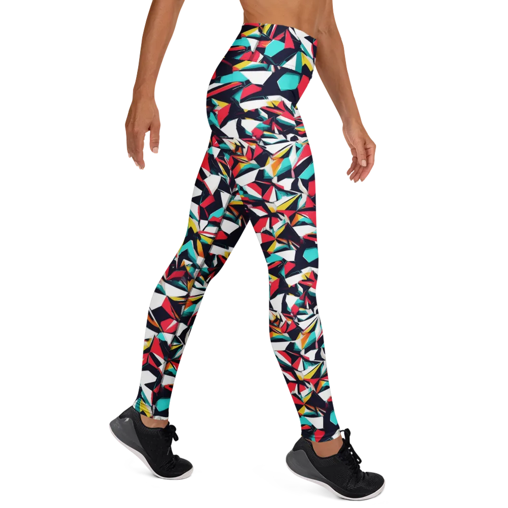 Vivid Rupture on Yoga Leggings — Right