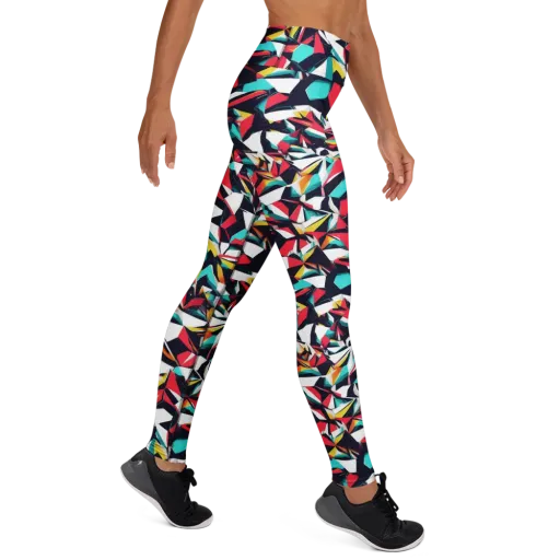Vivid Rupture on a Yoga Leggings