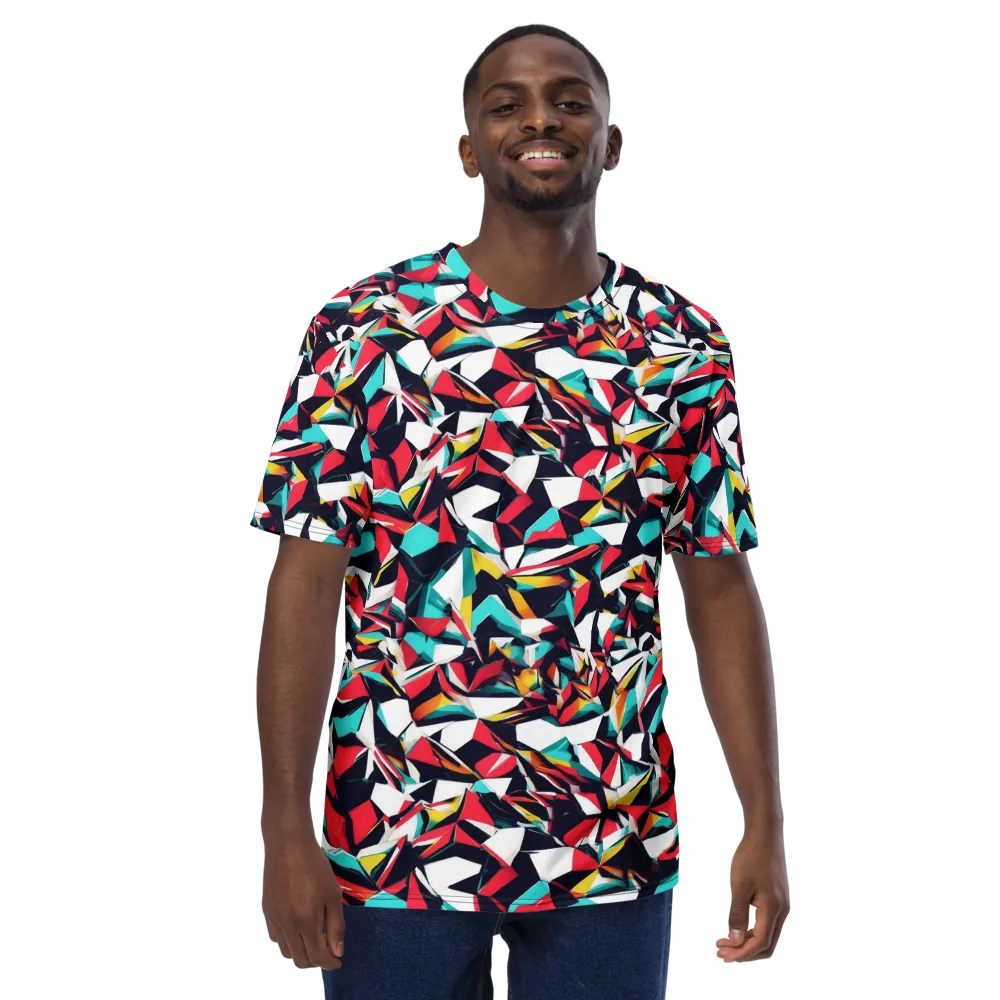 Vivid Rupture on Men's Crew Neck T-Shirt — Front