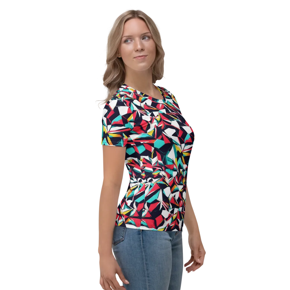 Vivid Rupture on Women's Crew Neck T-Shirt — Right