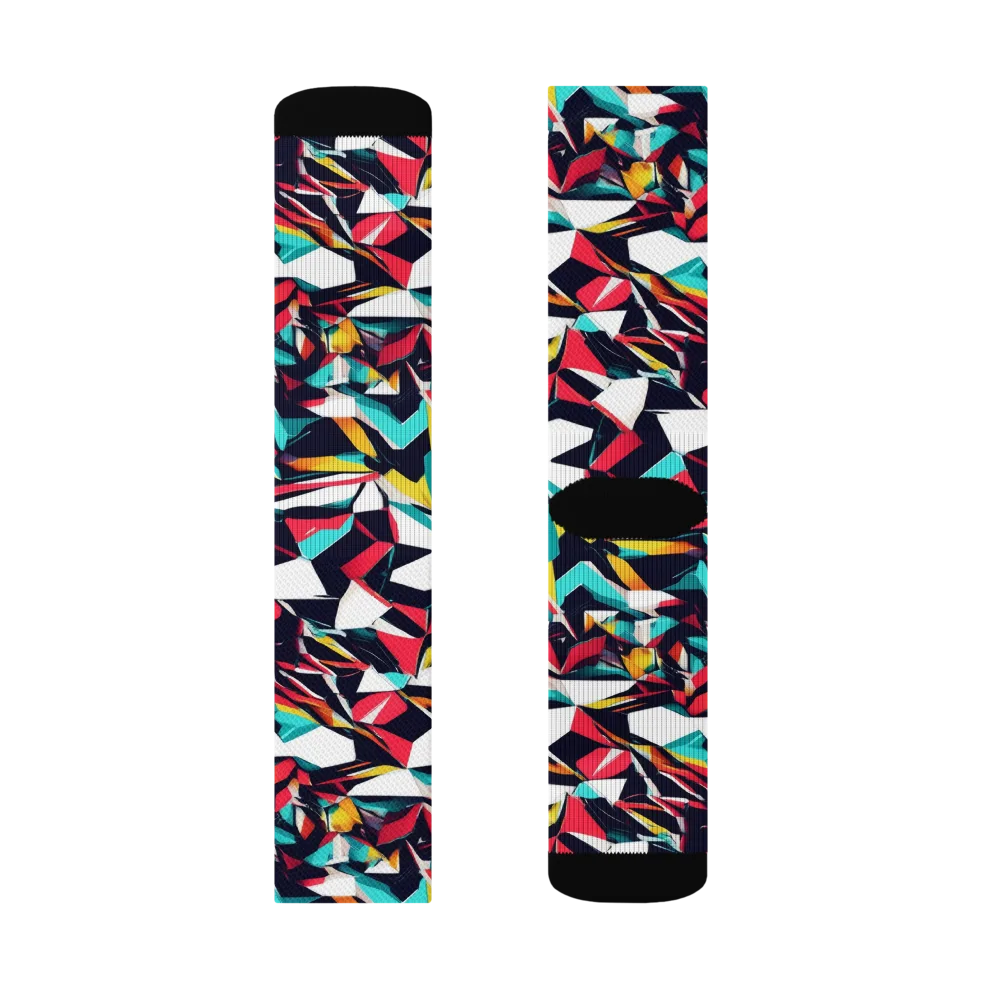Vivid Rupture on Socks — Right Sock