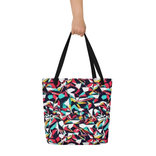 Vivid Rupture on a Large Tote Bag W/ Pocket