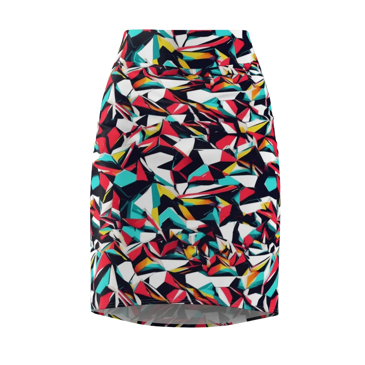 Vivid Rupture on Pencil Skirt — Front