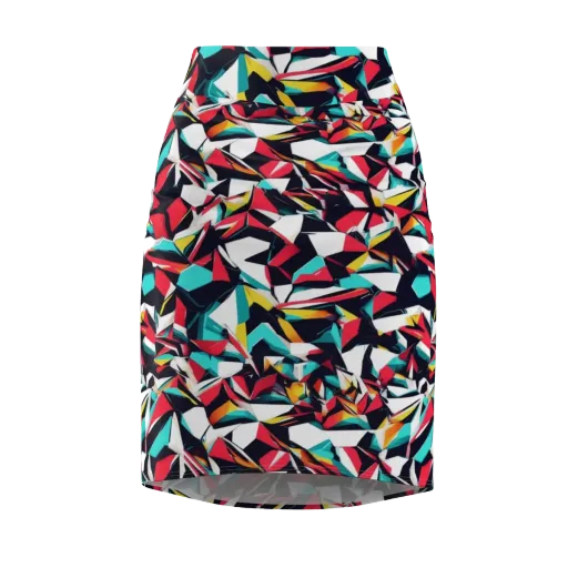 Vivid Rupture on a Pencil Skirt