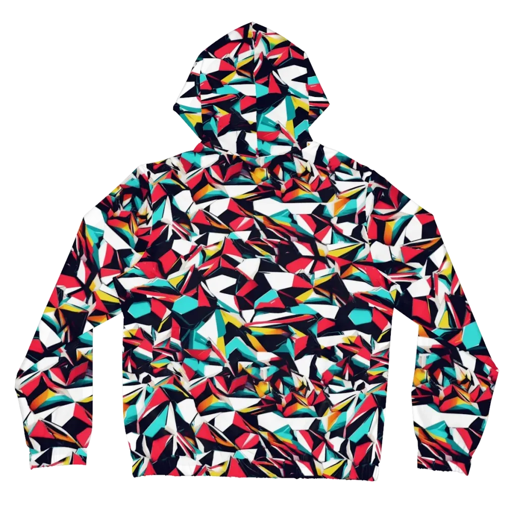 Vivid Rupture on Women's Full-Zip Hoodie — Back