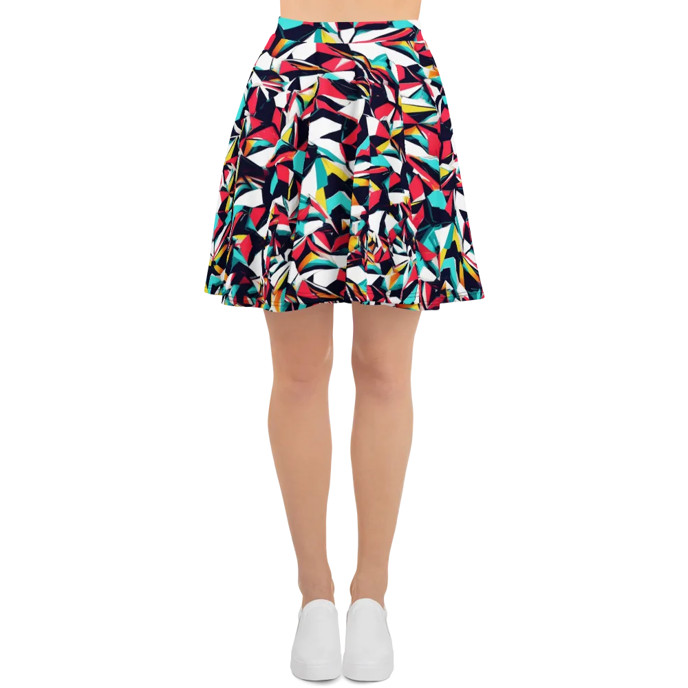 Vivid Rupture on Skater Skirt — Front