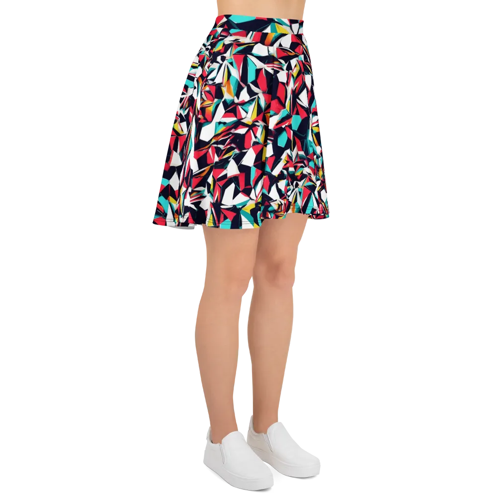 Vivid Rupture on Skater Skirt — Right