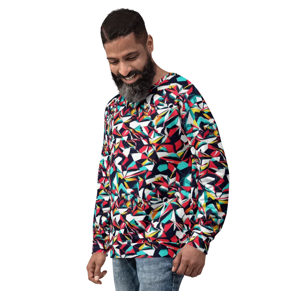 Vivid Rupture on Sweatshirt — Left Front