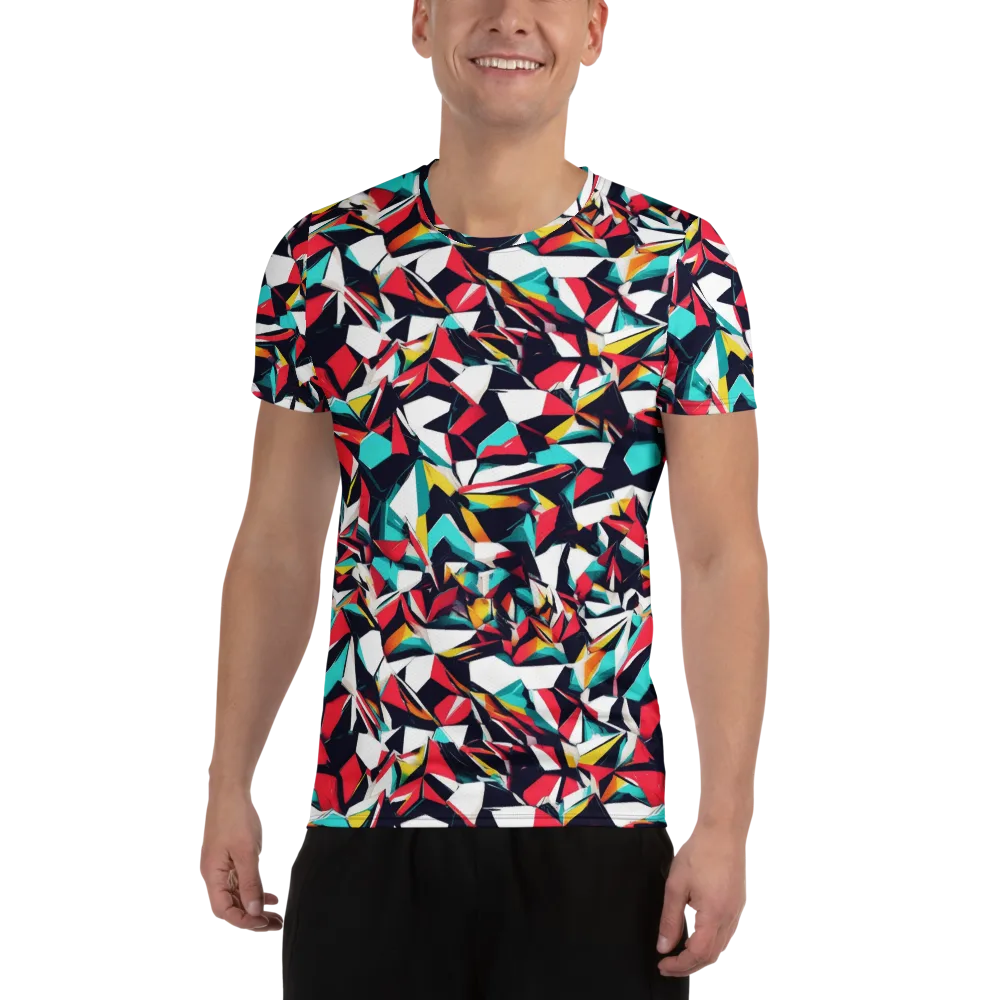 Vivid Rupture on Men's Athletic T-Shirt — Front