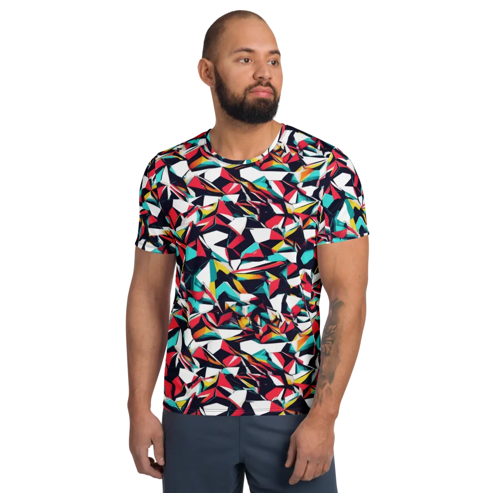 Vivid Rupture on Men's Athletic T-Shirt — Front