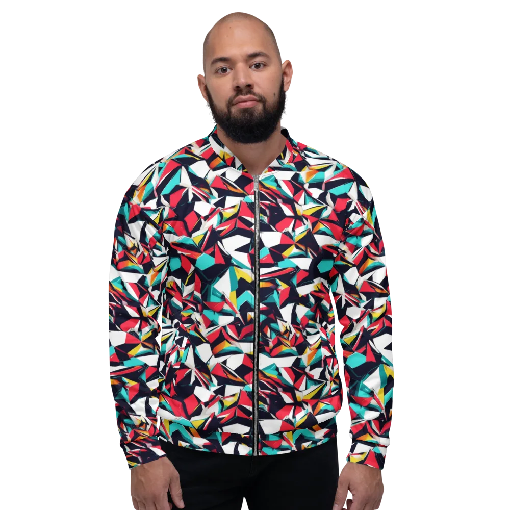 Vivid Rupture on Bomber Jacket — Front