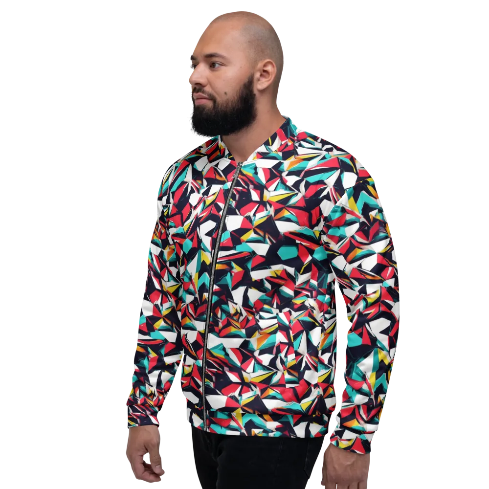 Vivid Rupture on Bomber Jacket — Left