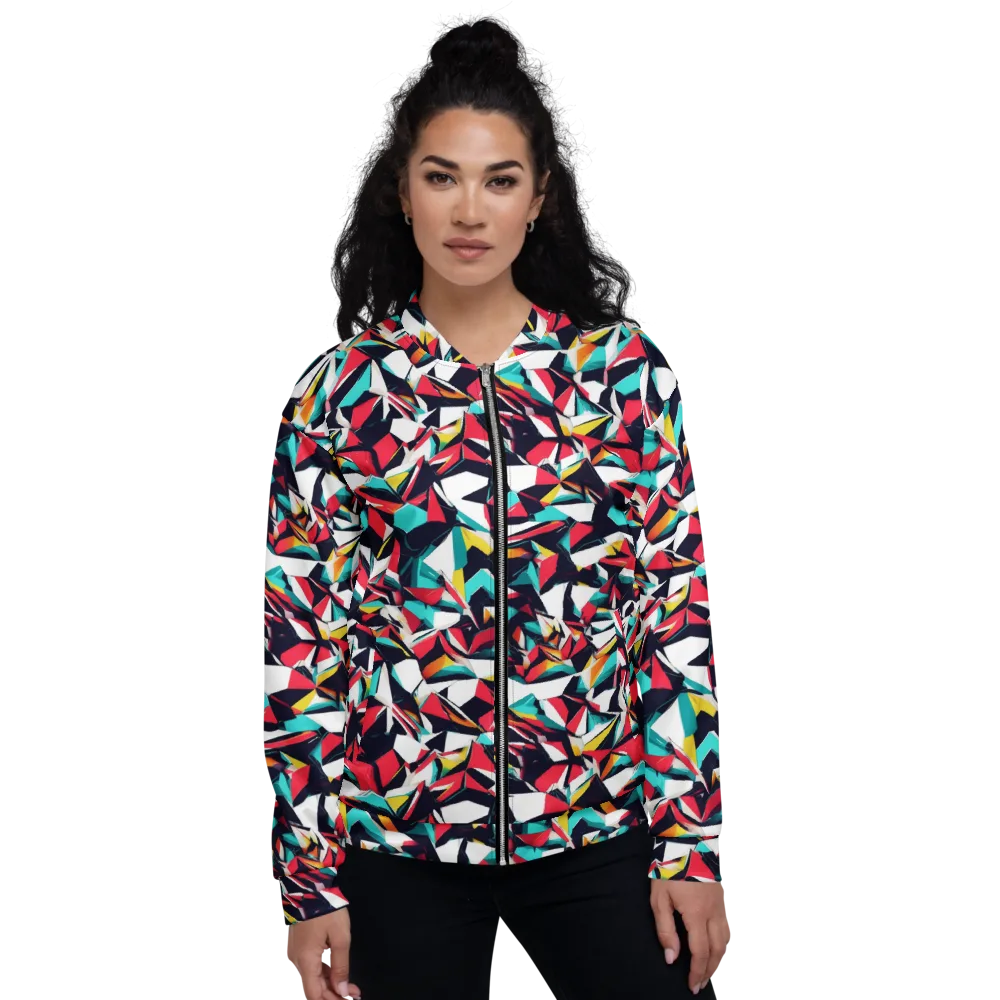 Vivid Rupture on Bomber Jacket — Front