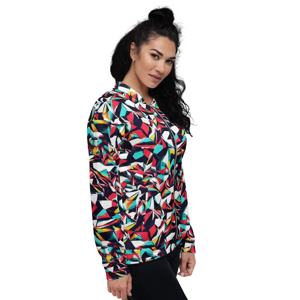 Vivid Rupture on Bomber Jacket — Right