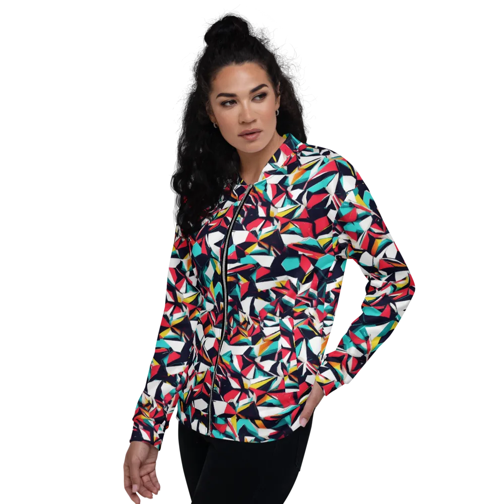 Vivid Rupture on Bomber Jacket — Left