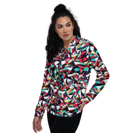 Vivid Rupture on a Bomber Jacket
