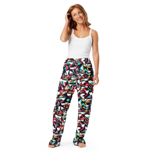 Vivid Rupture on a Women's Pajama Pants