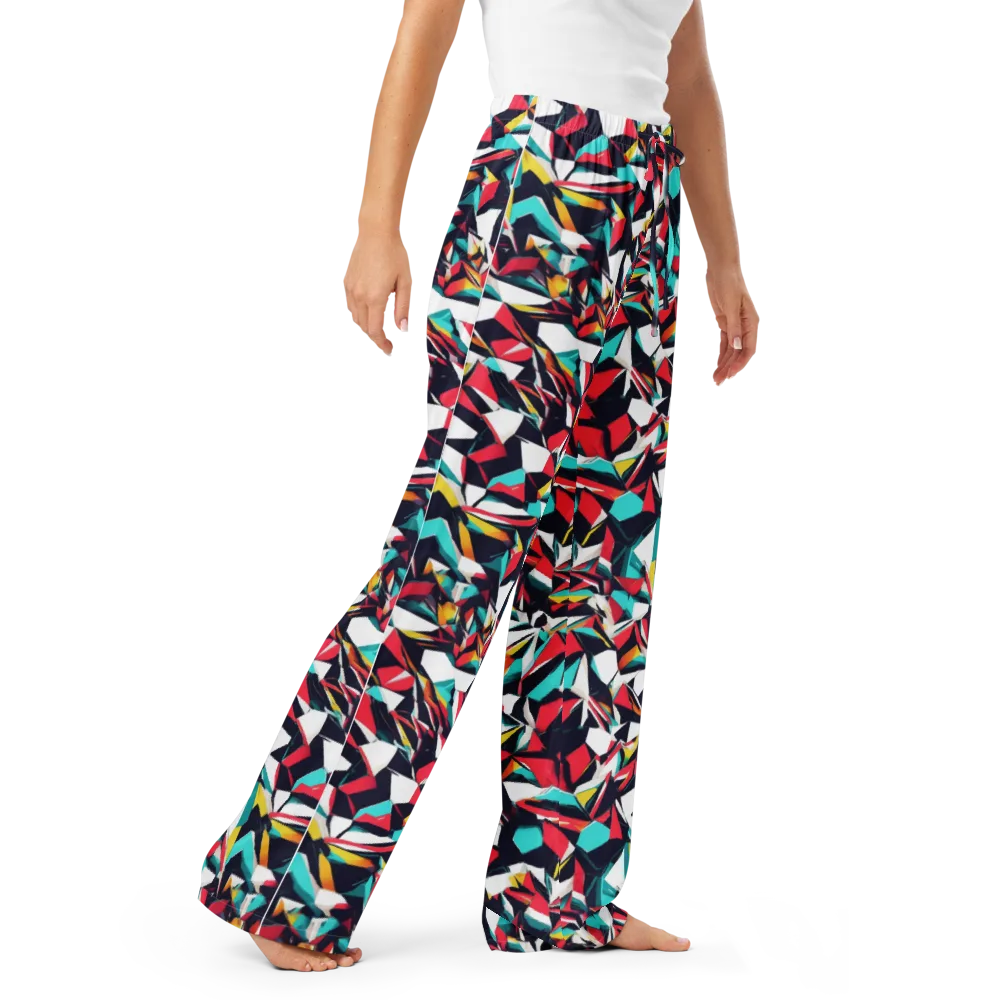 Vivid Rupture on Women's Pajama Pants — Right Front