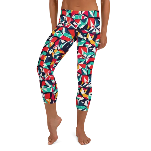 Fauvist Fracture on a Capri Leggings