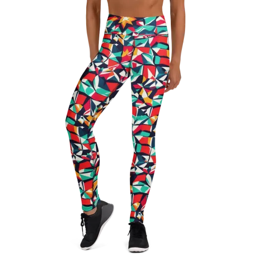 Fauvist Fracture on a Yoga Leggings