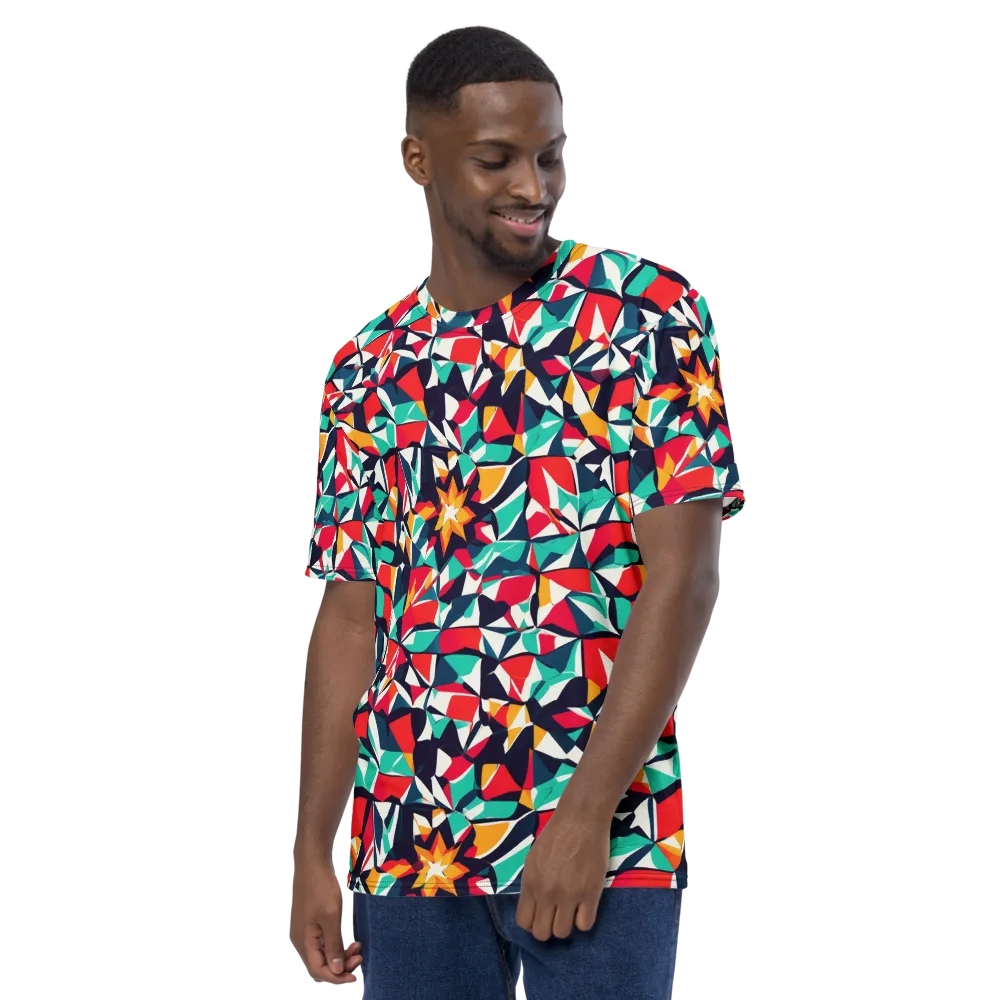 Fauvist Fracture on Men's Crew Neck T-Shirt — Left