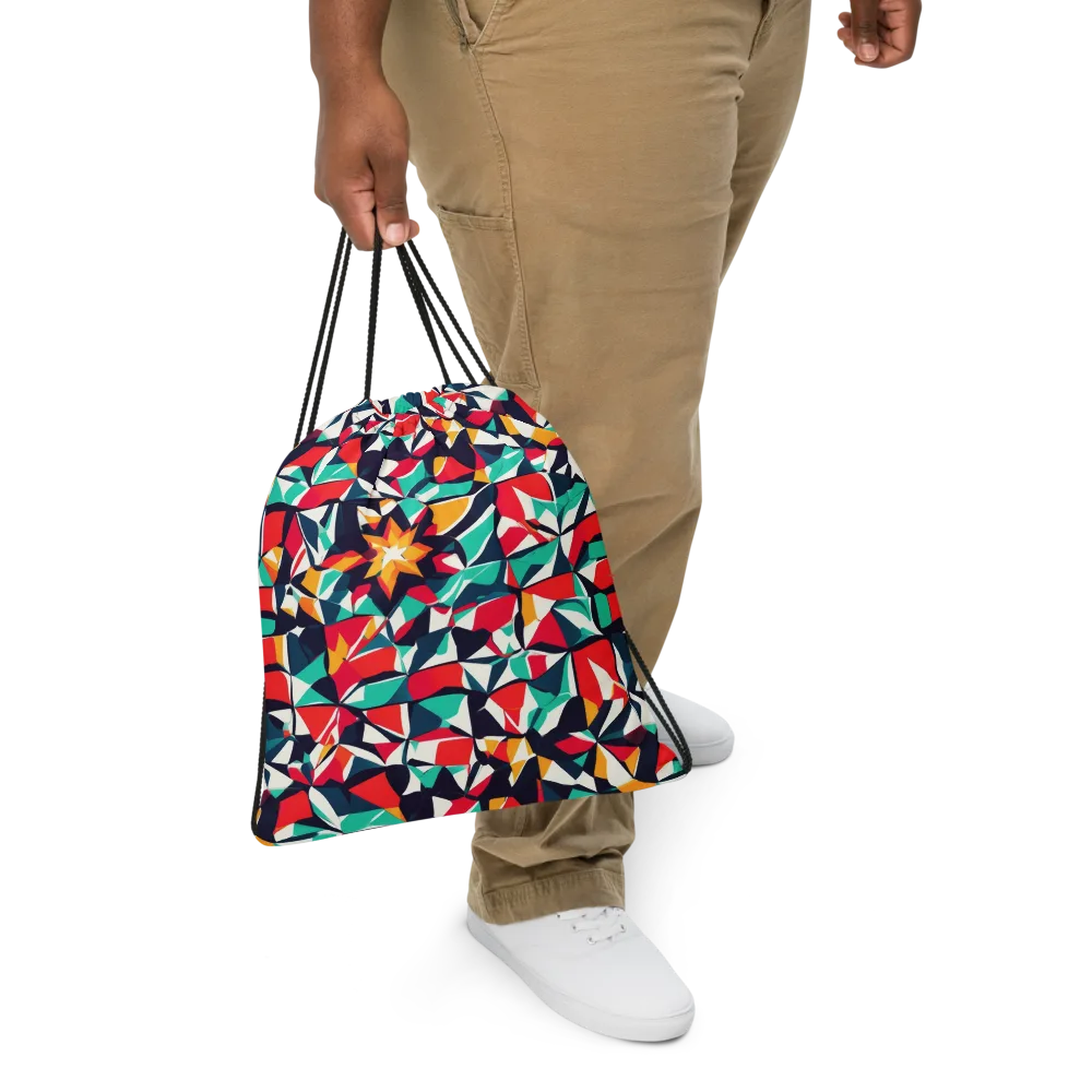Fauvist Fracture on Drawstring Bag — Front