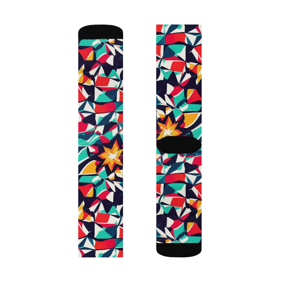 Fauvist Fracture on Socks — Left Sock