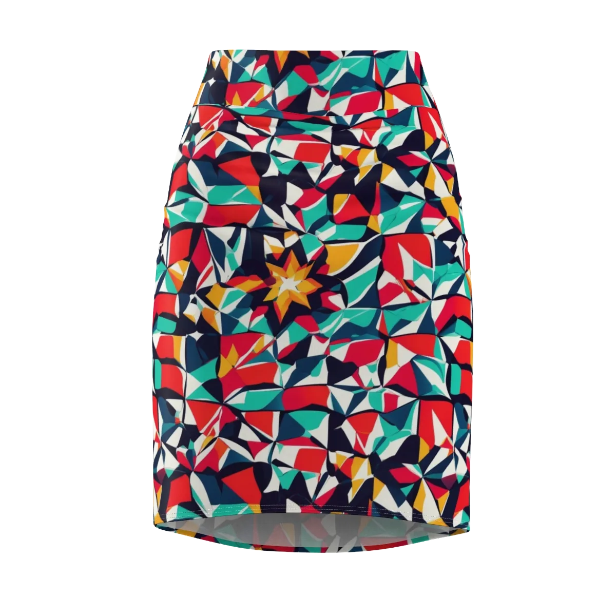 Fauvist Fracture on Pencil Skirt — Front