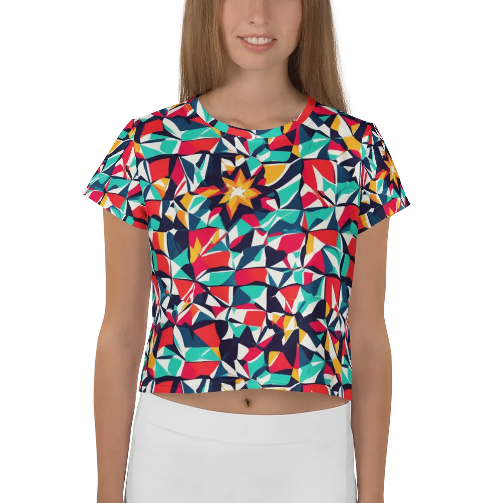 Fauvist Fracture on Crop Tee — Front