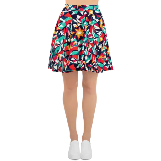 Fauvist Fracture on a Skater Skirt