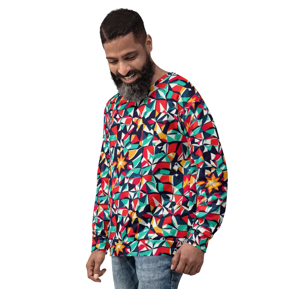Fauvist Fracture on Sweatshirt — Left Front