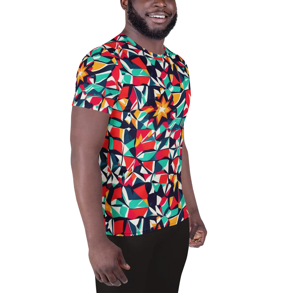 Fauvist Fracture on Men's Athletic T-Shirt — Right