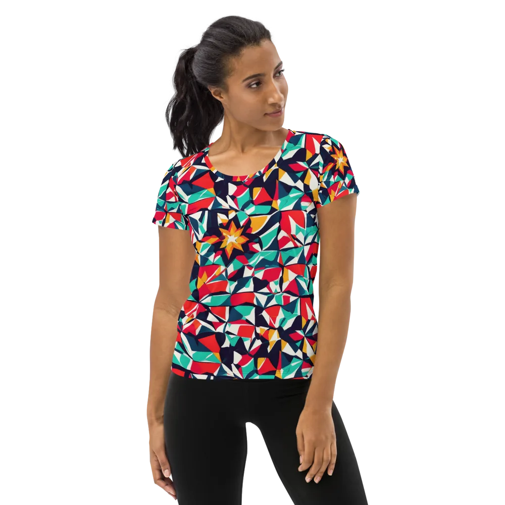 Fauvist Fracture on Women's Athletic T-Shirt — Front