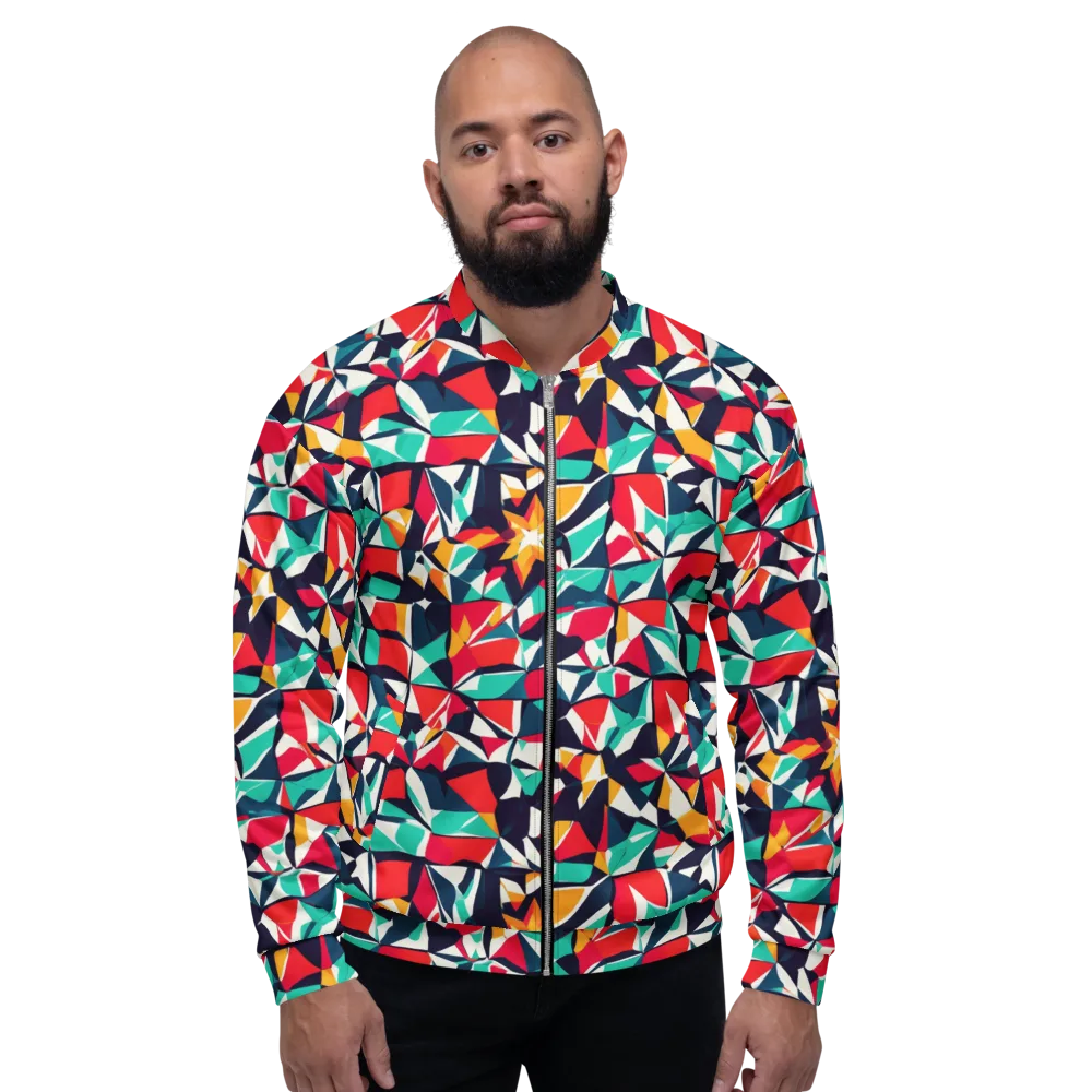 Fauvist Fracture on Bomber Jacket — Front