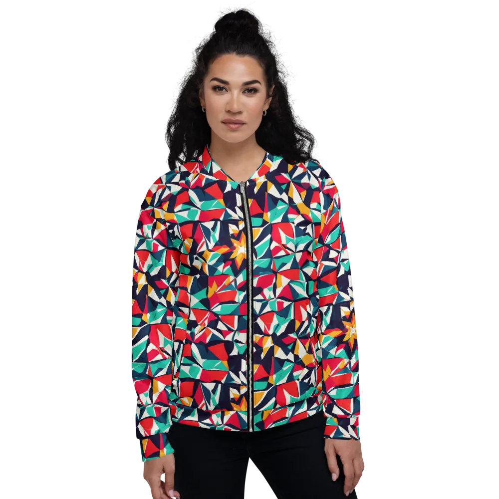 Fauvist Fracture on Bomber Jacket — Front