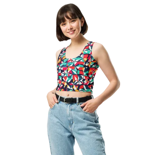 Fauvist Fracture on a Crop Top