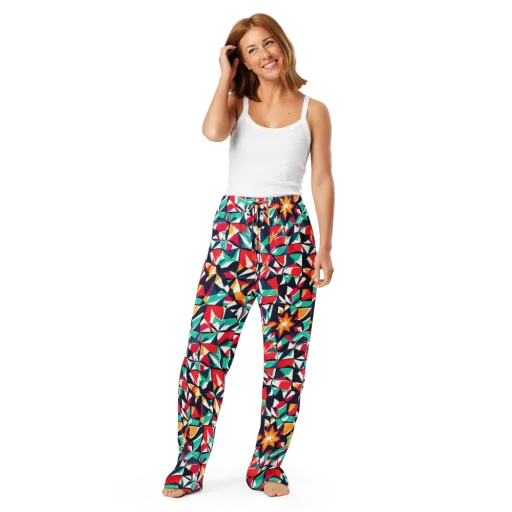Fauvist Fracture on a Women's Pajama Pants