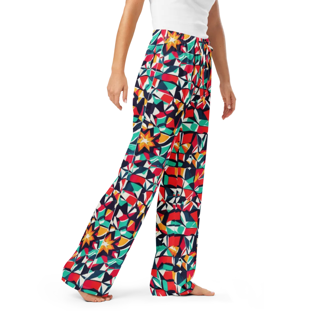 Fauvist Fracture on Women's Pajama Pants — Right Front