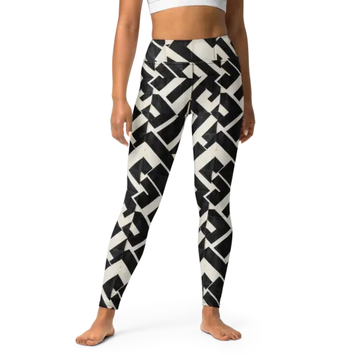 Obsidian Origami on a Yoga Leggings