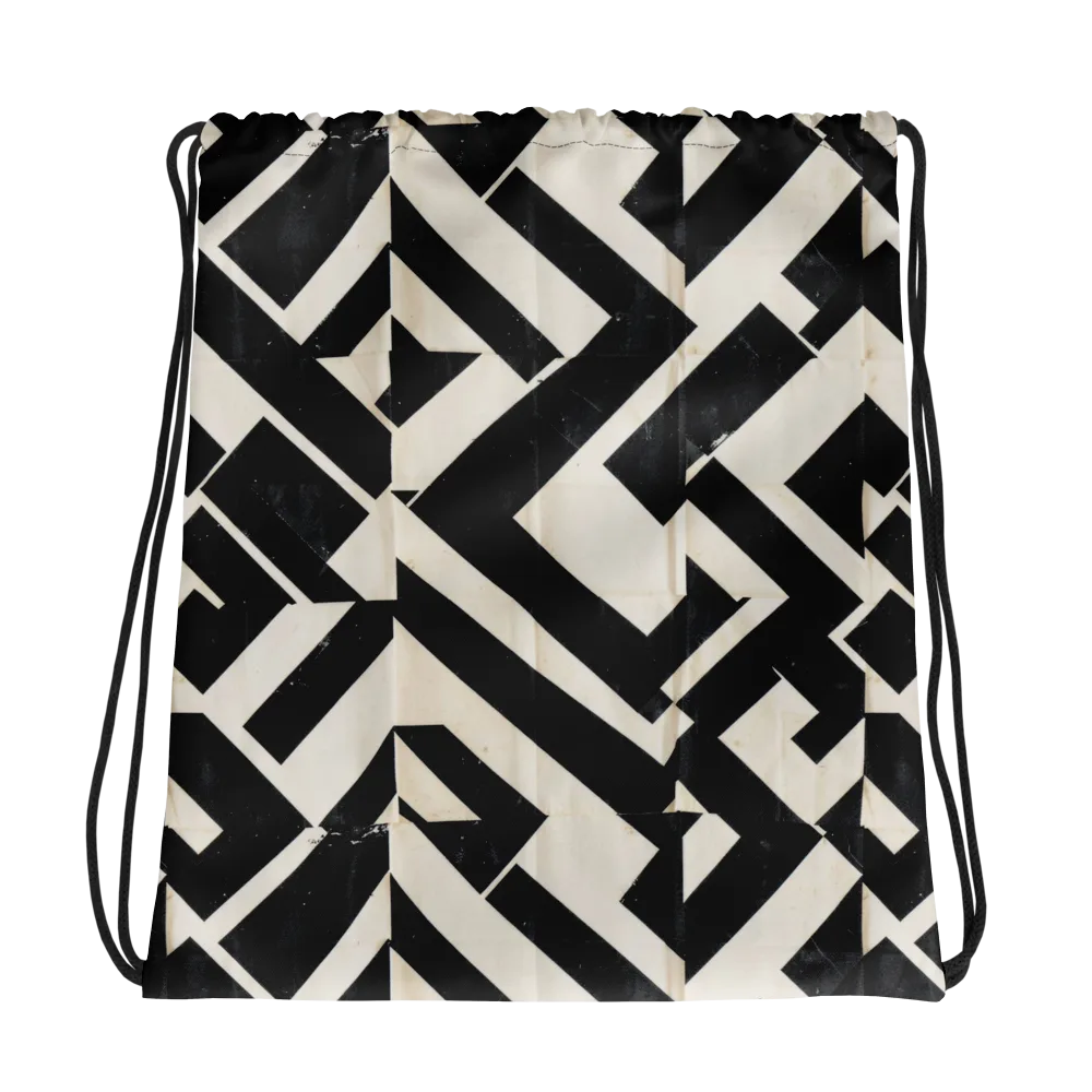 Obsidian Origami on Drawstring Bag — Photo
