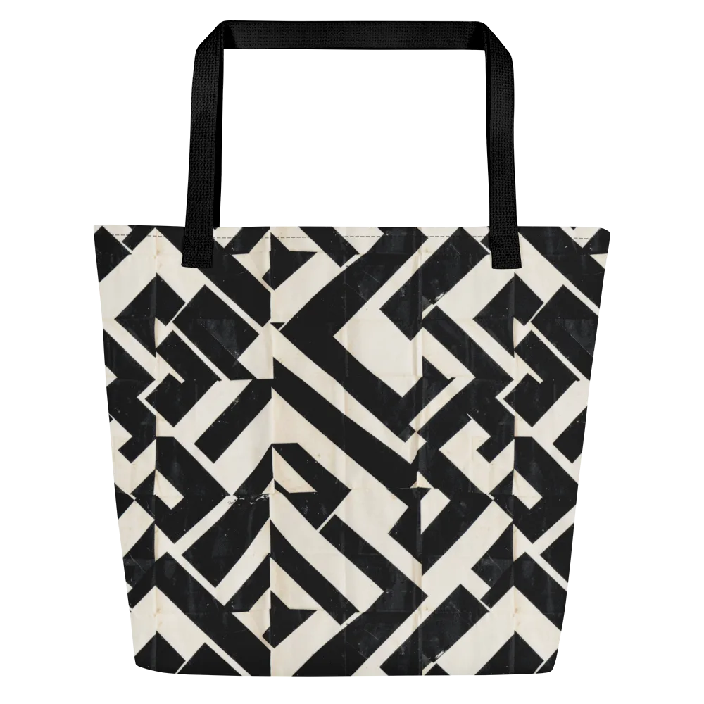Obsidian Origami on Large Tote Bag W/ Pocket — Front