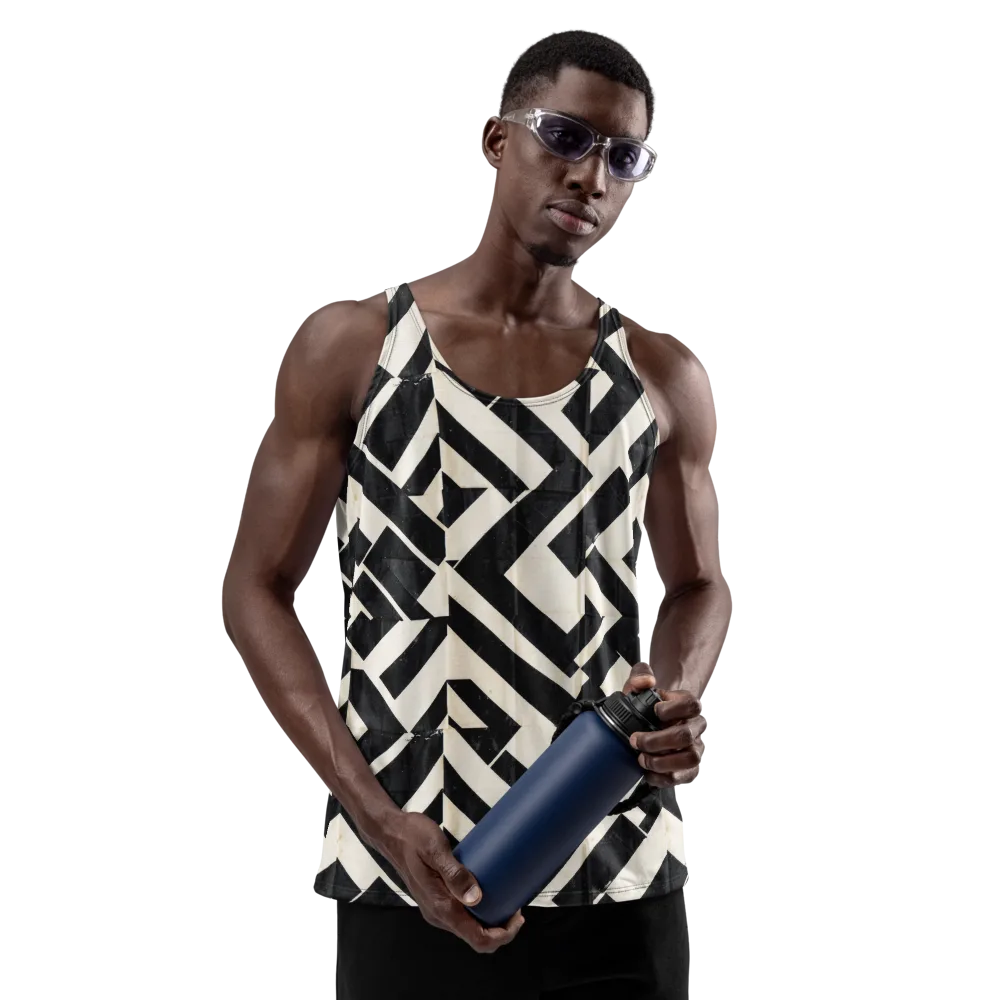 Obsidian Origami on Men's Tank Top — Front