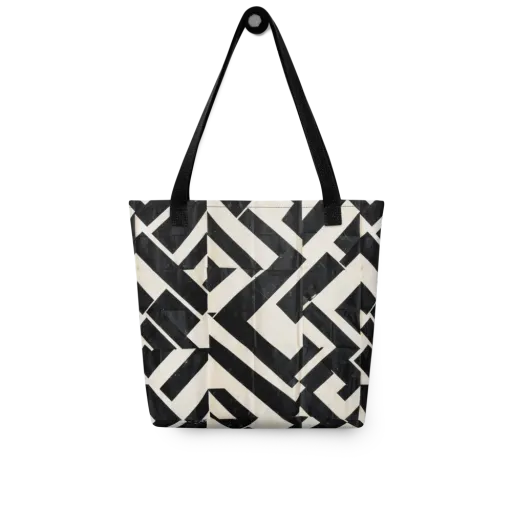 Obsidian Origami on a Tote Bag