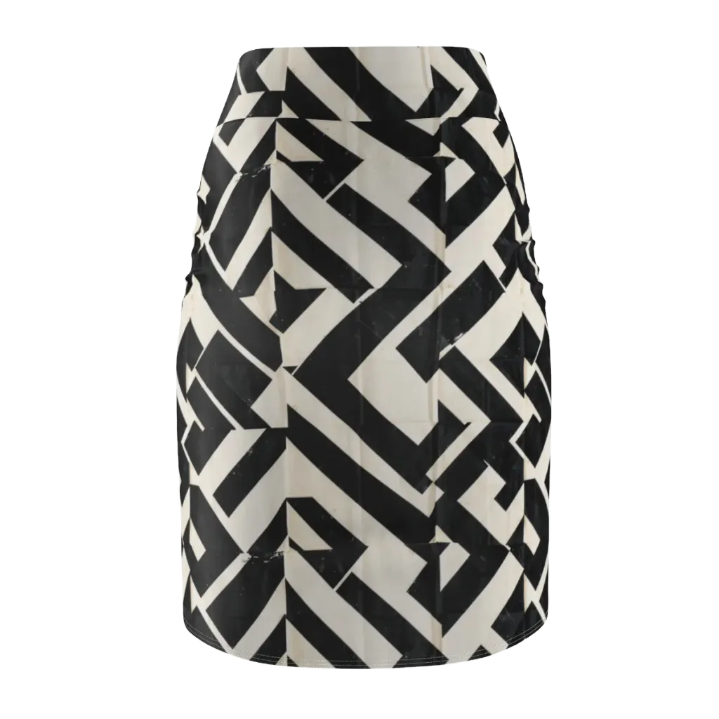 Obsidian Origami on Pencil Skirt — Back