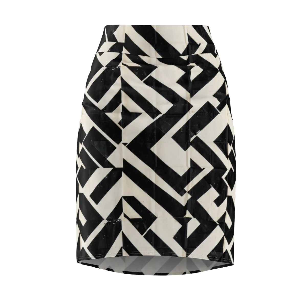 Obsidian Origami on Pencil Skirt — Front