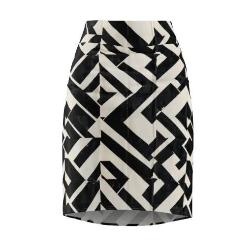 Obsidian Origami on a Pencil Skirt