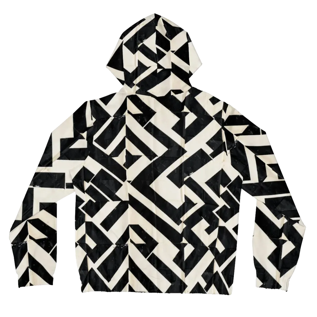 Obsidian Origami on Women's Full-Zip Hoodie — Back